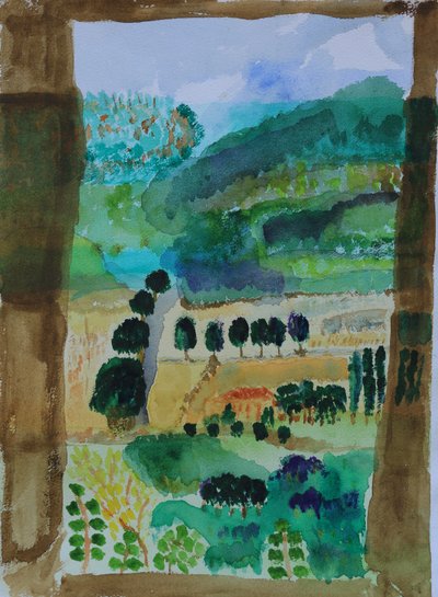 View of fields from window by Cosima Duggal